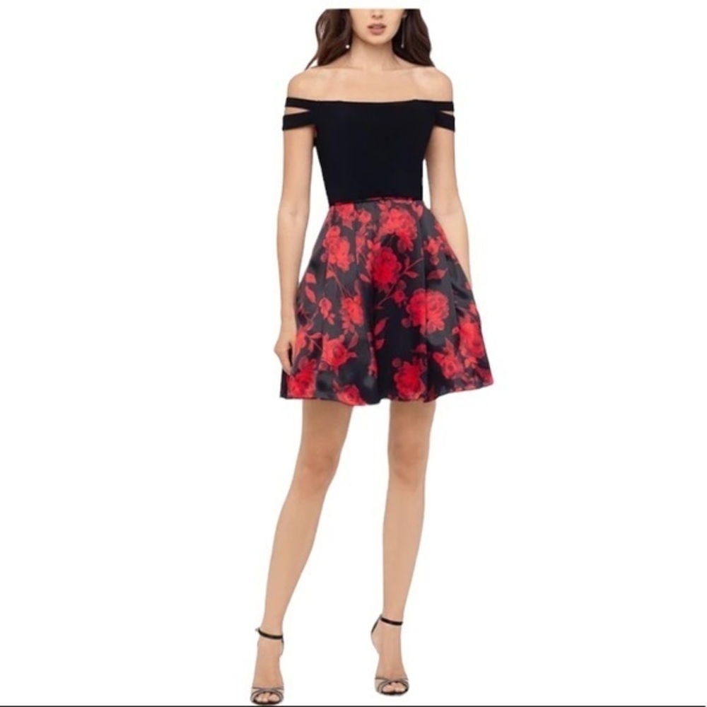 🎉HP🎉 BLONDIE NITES By Stacy Skylar Mini Cocktail/Party Dress - size Jrs 9